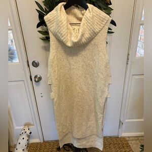 Kaisely Cowl Neck Sweater Vest Longline M